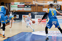 Basketball, Basketball Superliga 2022/23, Grunddurchgang Runde 20 , Oberwart Gunners, Flyers Wels, Magdy Aboud-Ahmed(6), Philip Jalapoor (5)