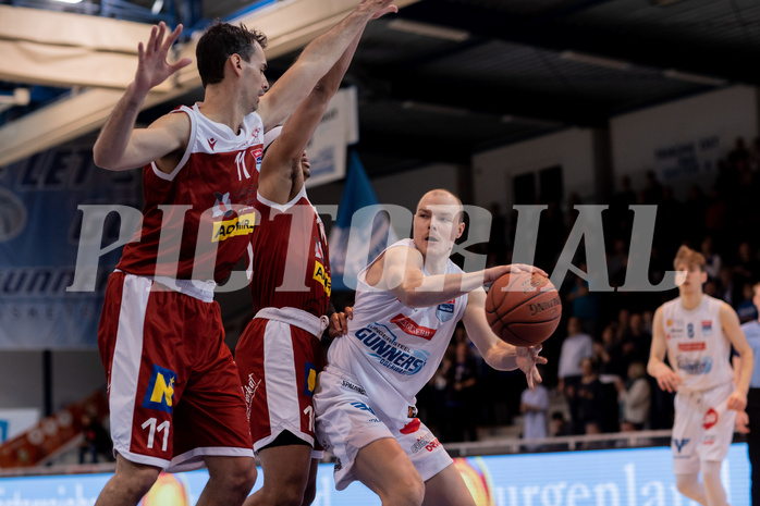 Basketball, Basketball Superliga 2022/23, Grunddurchgang Runde 20 , Oberwart Gunners, Flyers Wels, Sebastian K