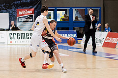 Basketball, Basketball Superliga 2022/23, Platzierungsrunde 10, Oberwart Gunners, Klosterneuburg Dukes, Jonathan Wess (4), Clemens Leydolf (9)