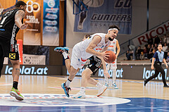 Basketball, Basketball Superliga 2022/23, Platzierungsrunde 5, Oberwart Gunners, Flyers Wels, Derek Hanes (14)