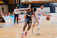 Basketball, Basketball Superliga 2022/23, Viertelfinale Spiel 1, Oberwart Gunners, Klosterneuburg Dukes, Kevin Bracy-Davis (0), John Joseph Rauch (11)