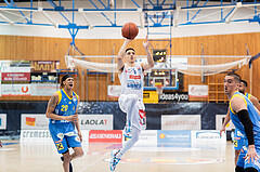 Basketball, Basketball Superliga 2022/23, Grunddurchgang Runde 20 , Oberwart Gunners, Flyers Wels, Chris Ferguson (20), Magdy Aboud-Ahmed(6), Philip Jalapoor (5)