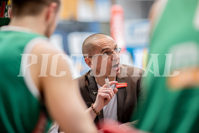Basketball, Basketball Superliga 2022/23, Grunddurchgang Runde 21 , Oberwart Gunners, Kapfenberg Bulls, Michael Schrittwieser (Coach)