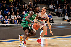 Basketball, Basketball Superliga 2022/23, Grunddurchgang Runde 21 , Oberwart Gunners, Kapfenberg Bulls, Lesley Varner (21), Brock Gardner (10)