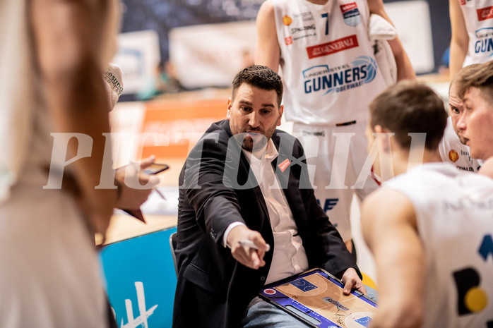 Basketball, Basketball Superliga 2022/23, Grunddurchgang Runde 21 , Oberwart Gunners, Kapfenberg Bulls, Horst Leitner (Coach)
