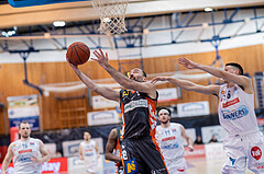 Basketball, Basketball Superliga 2022/23, Viertelfinale Spiel 3, Oberwart Gunners, Klosterneuburg Dukes, Predrag Miletic (8), Magdy Aboud-Ahmed(6)