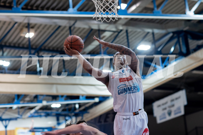 Basketball, Basketball Superliga 2022/23, Grunddurchgang Runde 20 , Oberwart Gunners, Flyers Wels, Rob Howard (5)