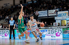 Basketball, Basketball Superliga 2022/23, Grunddurchgang Runde 21 , Oberwart Gunners, Kapfenberg Bulls, Sean Flood (1), Derek Hanes (14)