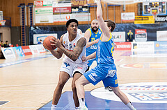 Basketball, Basketball Superliga 2022/23, Grunddurchgang Runde 20 , Oberwart Gunners, Flyers Wels, Rob Howard (5), Roman Jagsch (9)