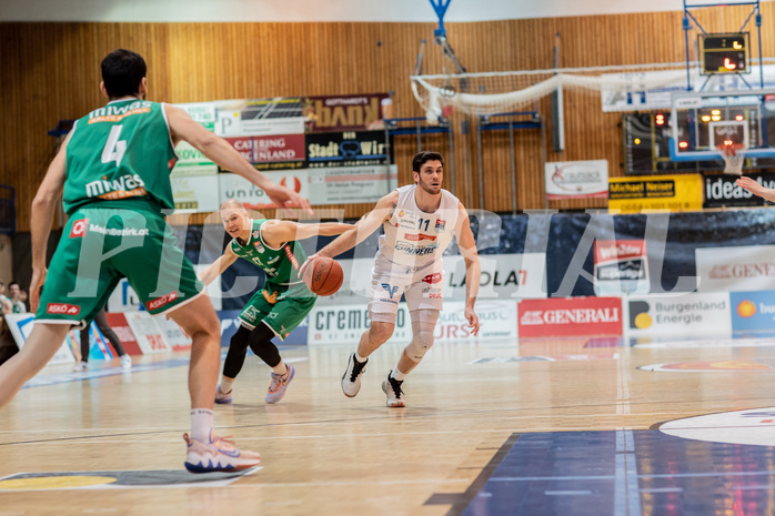 Basketball, Basketball Superliga 2022/23, Grunddurchgang Runde 21 , Oberwart Gunners, Kapfenberg Bulls, David V