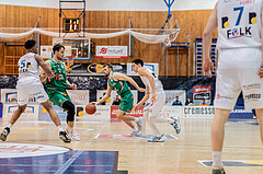 Basketball, Basketball Superliga 2022/23, Grunddurchgang Runde 21 , Oberwart Gunners, Kapfenberg Bulls, Rob Howard (5), Nemanja Krstic (12), Sean Flood (1), Magdy Aboud-Ahmed(6)