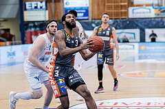 Basketball, Basketball Superliga 2022/23, Viertelfinale Spiel 3, Oberwart Gunners, Klosterneuburg Dukes, Arnold Fripp (3), John Joseph Rauch (11)