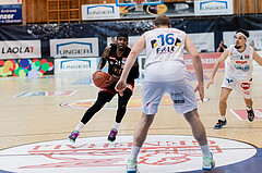 Basketball, Basketball Superliga 2022/23, Platzierungsrunde 3, Oberwart Gunners, BC Vienna, Jahenns Manigat (21), Renato Poljak (16), Derek Hanes (14)