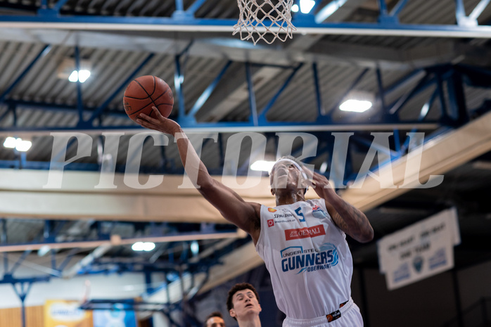 Basketball, Basketball Superliga 2022/23, Grunddurchgang Runde 20 , Oberwart Gunners, Flyers Wels, Rob Howard (5)