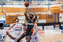 Basketball, Basketball Superliga 2022/23, Viertelfinale Spiel 1, Oberwart Gunners, Klosterneuburg Dukes, John Joseph Rauch (11), Kevin Bracy-Davis (0)