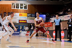 Basketball, Basketball Superliga 2022/23, Grunddurchgang Runde 20 , Oberwart Gunners, Flyers Wels, Edi Patekar (9), Fabricio Vay (11)