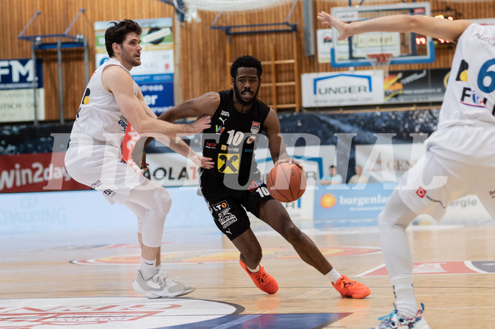Basketball, Basketball Superliga 2022/23, Platzierungsrunde 5, Oberwart Gunners, Flyers Wels, John Joseph Rauch (11), Austen Awosika (10)