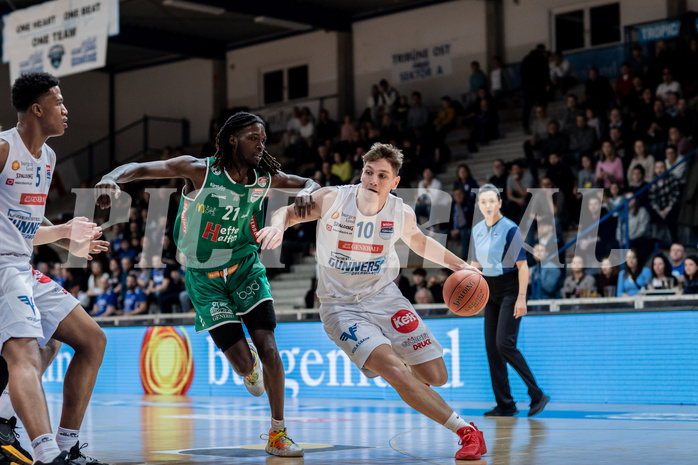 Basketball, Basketball Superliga 2022/23, Grunddurchgang Runde 21 , Oberwart Gunners, Kapfenberg Bulls, Rob Howard (5), Lesley Varner (21), Brock Gardner (10)