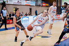 Basketball, Basketball Superliga 2022/23, Viertelfinale Spiel 3, Oberwart Gunners, Klosterneuburg Dukes, Valentin Bauer (14), Sebastian K