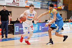 Basketball, Basketball Superliga 2022/23, Grunddurchgang Runde 20 , Oberwart Gunners, Flyers Wels, Brock Gardner (10), Chris Ferguson (20)