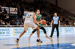Basketball, Basketball Superliga 2022/23, Grunddurchgang Runde 21 , Oberwart Gunners, Kapfenberg Bulls, Rob Howard (5), Nemanja Krstic (12)