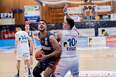 Basketball, Basketball Superliga 2022/23, Viertelfinale Spiel 3, Oberwart Gunners, Klosterneuburg Dukes, Benjamin Blazevic (11), Brock Gardner (10)