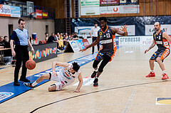 Basketball, Basketball Superliga 2022/23, Viertelfinale Spiel 1, Oberwart Gunners, Klosterneuburg Dukes, Derek Hanes (14), Joshua Nurse (13)