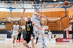 Basketball, Basketball Superliga 2022/23, Platzierungsrunde 5, Oberwart Gunners, Flyers Wels, Rob Howard (5), Christian von Fintel (27), Edi Patekar (9)