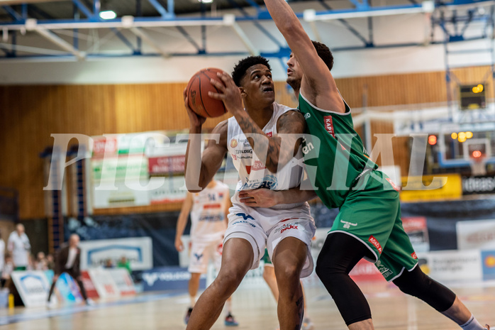 Basketball, Basketball Superliga 2022/23, Grunddurchgang Runde 21 , Oberwart Gunners, Kapfenberg Bulls, Rob Howard (5), Nemanja Krstic (12)