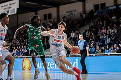 Basketball, Basketball Superliga 2022/23, Grunddurchgang Runde 21 , Oberwart Gunners, Kapfenberg Bulls, Rob Howard (5), Lesley Varner (21), Brock Gardner (10)