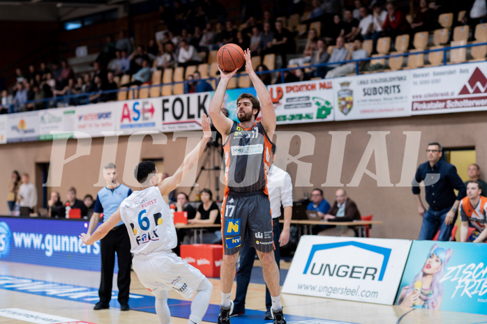 Basketball, Basketball Superliga 2022/23, Viertelfinale Spiel 3, Oberwart Gunners, Klosterneuburg Dukes, Magdy Aboud-Ahmed(6), Jakob Wonisch (17)