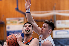 Basketball, Basketball Superliga 2022/23, Viertelfinale Spiel 3, Oberwart Gunners, Klosterneuburg Dukes, Benjamin Blazevic (11), Brock Gardner (10)