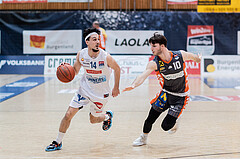 Basketball, Basketball Superliga 2022/23, Viertelfinale Spiel 1, Oberwart Gunners, Klosterneuburg Dukes, Derek Hanes (14), Lennart Burgemeister (10)