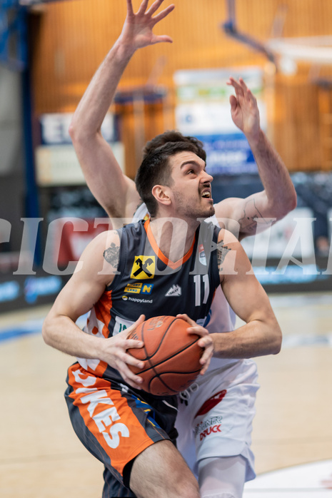 Basketball, Basketball Superliga 2022/23, Viertelfinale Spiel 1, Oberwart Gunners, Klosterneuburg Dukes, Benjamin Blazevic (11)