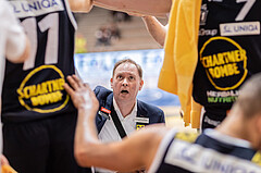 Basketball, Basketball Superliga 2022/23, 1. Platzierungsrunde, Oberwart Gunners, Gmunden Swans, Anton Mirolybov (Coach)