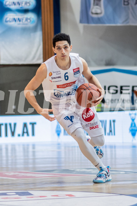 Basketball, Basketball Superliga 2022/23, Grunddurchgang Runde 21 , Oberwart Gunners, Kapfenberg Bulls, Magdy Aboud-Ahmed(6)