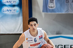 Basketball, Basketball Superliga 2022/23, Grunddurchgang Runde 21 , Oberwart Gunners, Kapfenberg Bulls, Magdy Aboud-Ahmed(6)