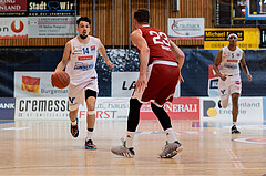 Basketball, Basketball Superliga 2022/23, Grunddurchgang Runde 20 , Oberwart Gunners, Flyers Wels, Derek Hanes (14), Emilio Banic (23), Rob Howard (5)