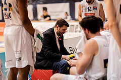 Basketball, Basketball Superliga 2022/23, Platzierungsrunde 3, Oberwart Gunners, BC Vienna, Horst Leitner (Coach)