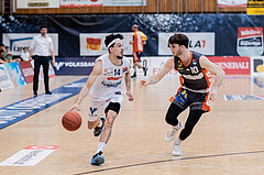 Basketball, Basketball Superliga 2022/23, Viertelfinale Spiel 1, Oberwart Gunners, Klosterneuburg Dukes, Derek Hanes (14), Lennart Burgemeister (10)