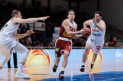 Basketball, Basketball Superliga 2022/23, Grunddurchgang Runde 20 , Oberwart Gunners, Flyers Wels, Edi Patekar (9), Lukas Hahn (9), John Joseph Rauch (11)