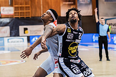 Basketball, Basketball Superliga 2022/23, 1. Platzierungsrunde, Oberwart Gunners, Gmunden Swans, Rob Howard (5), Urald King (20)