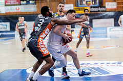 Basketball, Basketball Superliga 2022/23, Viertelfinale Spiel 3, Oberwart Gunners, Klosterneuburg Dukes, Brock Gardner (10), Arnold Fripp (3)