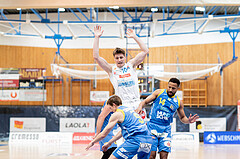 Basketball, Basketball Superliga 2022/23, Grunddurchgang Runde 20 , Oberwart Gunners, Flyers Wels, Roman Jagsch (9), Brock Gardner (10), Mike Holton (14)
