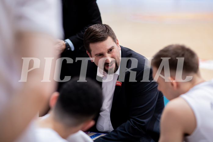 Basketball, Basketball Superliga 2022/23, Viertelfinale Spiel 3, Oberwart Gunners, Klosterneuburg Dukes, Horst Leitner (Coach)