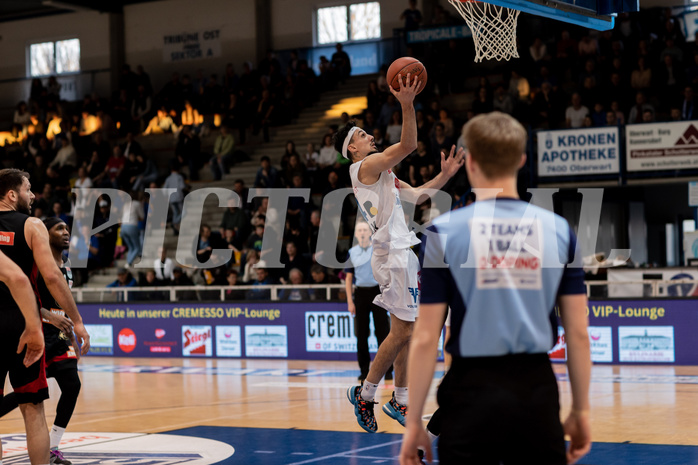 Basketball, Basketball Superliga 2022/23, Platzierungsrunde 3, Oberwart Gunners, BC Vienna, Derek Hanes (14)