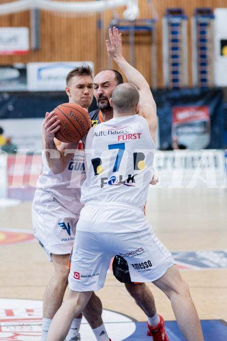 Basketball, Basketball Superliga 2022/23, Viertelfinale Spiel 3, Oberwart Gunners, Klosterneuburg Dukes, Jonathan Knessl (12), Predrag Miletic (8), Sebastian K