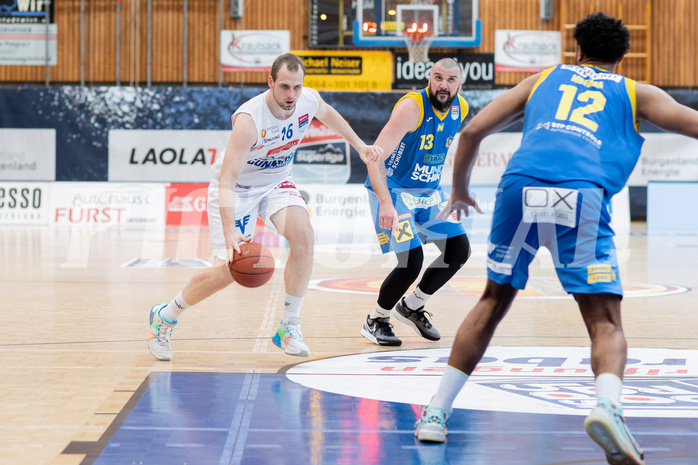 Basketball, Basketball Superliga 2022/23, Grunddurchgang Runde 20 , Oberwart Gunners, Flyers Wels, Renato Poljak (16), Nebojsa Dukic (13), Rashaan Gyulain Mbemba (12)