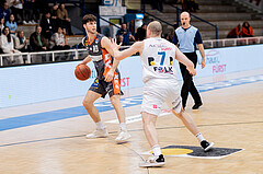 Basketball, Basketball Superliga 2022/23, Platzierungsrunde 10, Oberwart Gunners, Klosterneuburg Dukes, Lennart Burgemeister (10), Sebastian K