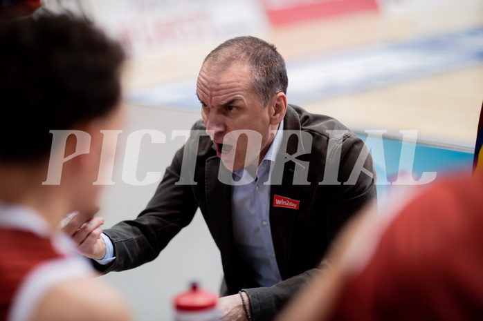 Basketball, Basketball Superliga 2022/23, Grunddurchgang Runde 20 , Oberwart Gunners, Flyers Wels, Radomir Mijanovic (Head Coach)
